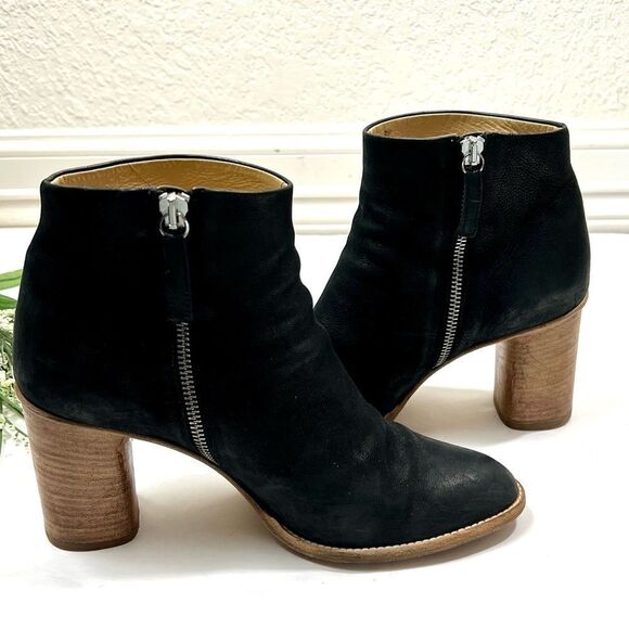M. Gemi The Finezza Black Leather Ankle Boots - Picture 7 of 13